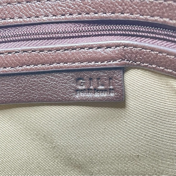 COPY - COPY - G.I.L.I. Metallic Silver Leather Satchel Bag - Picture 9 of 16